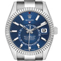 Sky-Dweller Steel White Gold Blue Dial Mens Watch 336934 Box Card