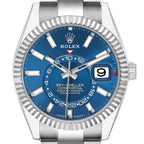 Sky-Dweller Steel White Gold Blue Dial Mens Watch 336934 Unworn