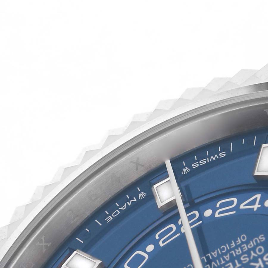 Sky-Dweller Steel White Gold Blue Dial Mens Watch 336934 Unworn