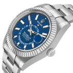 Sky-Dweller Steel White Gold Blue Dial Mens Watch 336934 Unworn