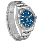 Sky-Dweller Steel White Gold Blue Dial Mens Watch 336934 Unworn