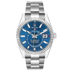 Sky-Dweller Steel White Gold Blue Dial Mens Watch 336934 Unworn