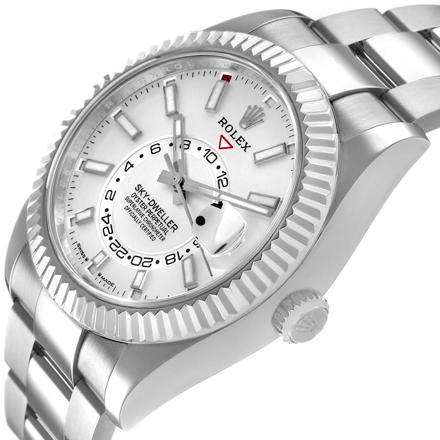 Sky-Dweller Steel White Gold White Dial Mens Watch 336934