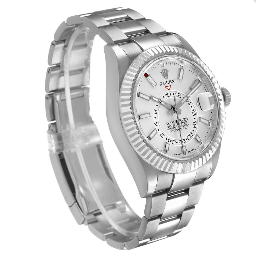 Sky-Dweller Steel White Gold White Dial Mens Watch 336934