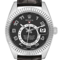 Sky-Dweller White Gold Black Dial Mens Watch 326139 Box Card