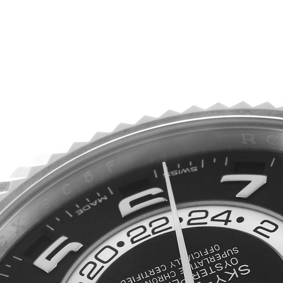 Sky-Dweller White Gold Black Dial Mens Watch 326139 Box Card