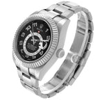 Sky-Dweller White Gold Black Dial Mens Watch 326939