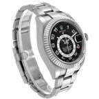 Sky-Dweller White Gold Black Dial Mens Watch 326939
