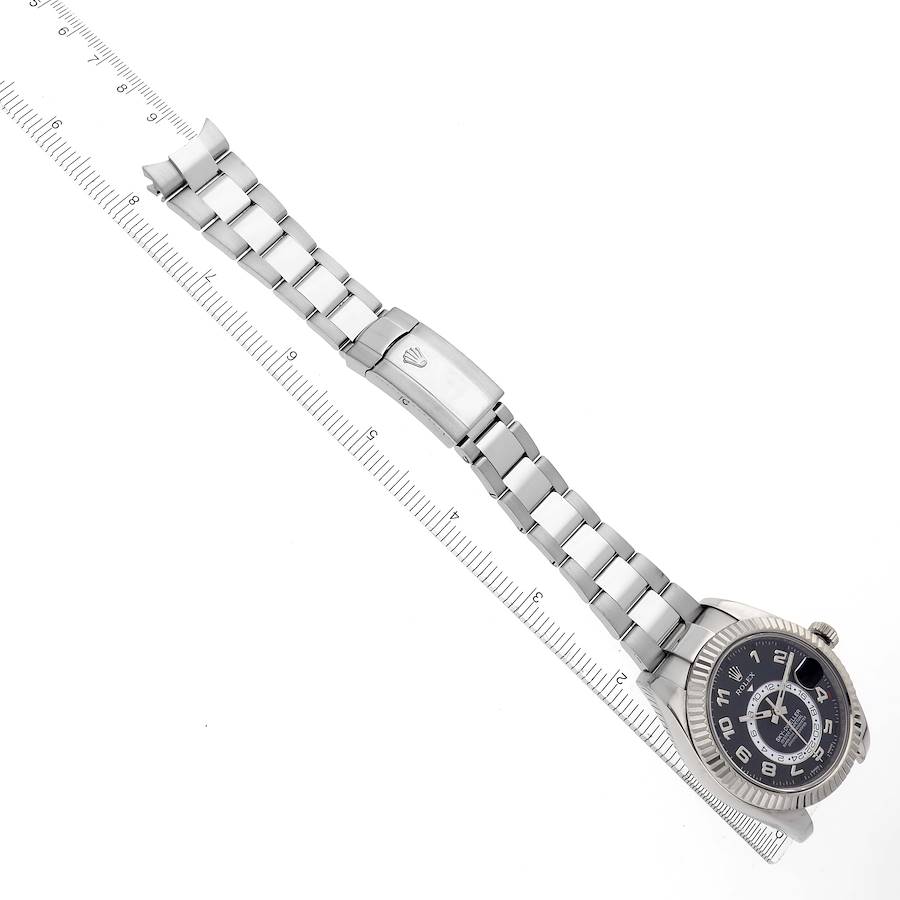 Sky-Dweller White Gold Black Dial Mens Watch 326939