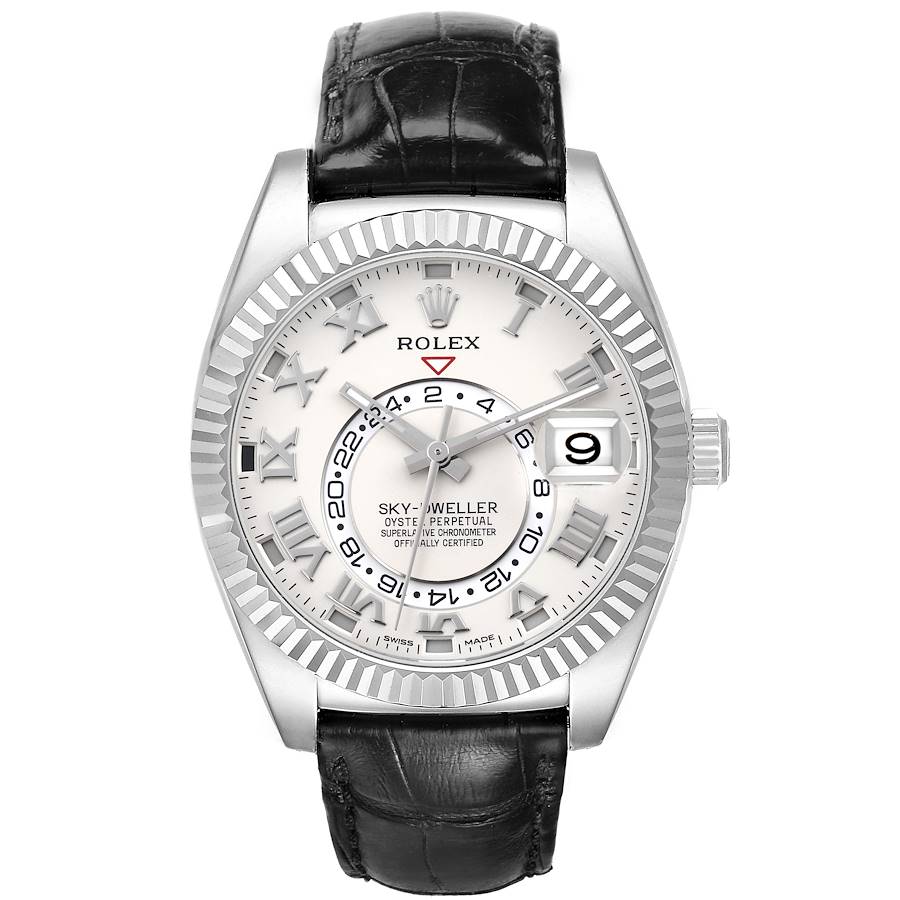Sky-Dweller White Gold Ivory Dial Mens Watch 326139