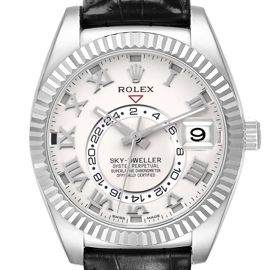 Sky-Dweller White Gold Ivory Dial Mens Watch 326139
