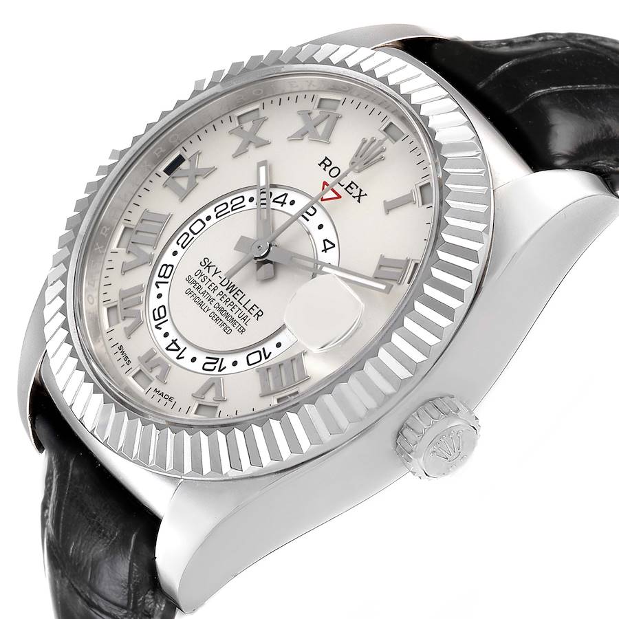 Sky-Dweller White Gold Ivory Dial Mens Watch 326139