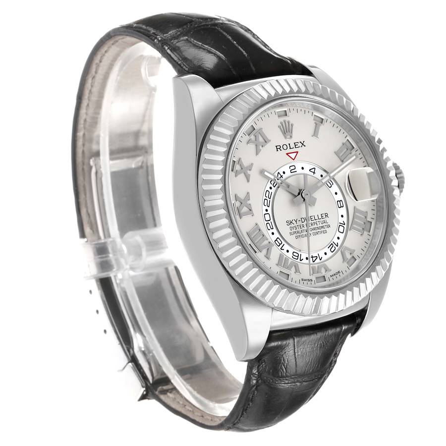 Sky-Dweller White Gold Ivory Dial Mens Watch 326139
