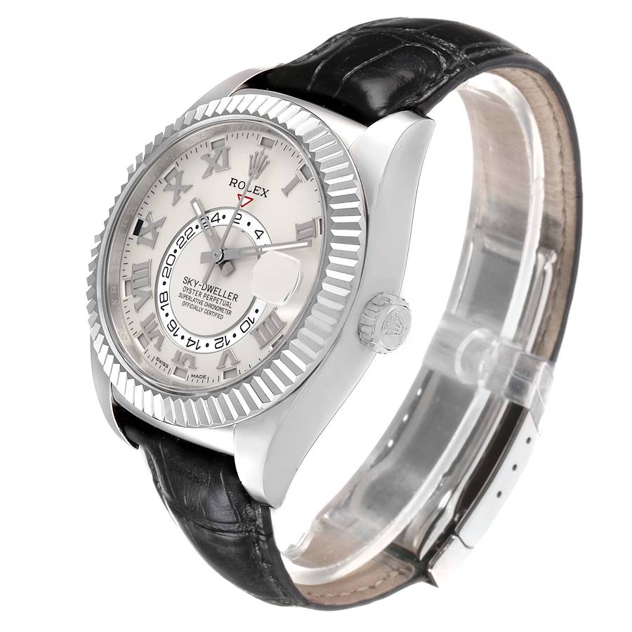 Sky-Dweller White Gold Ivory Dial Mens Watch 326139