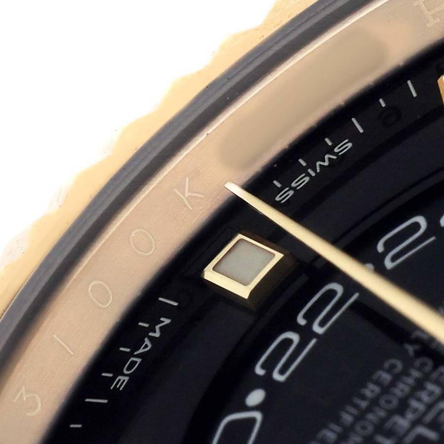 Sky-Dweller Yellow Gold Black Dial Oysterflex Mens Watch 326238 Box Card