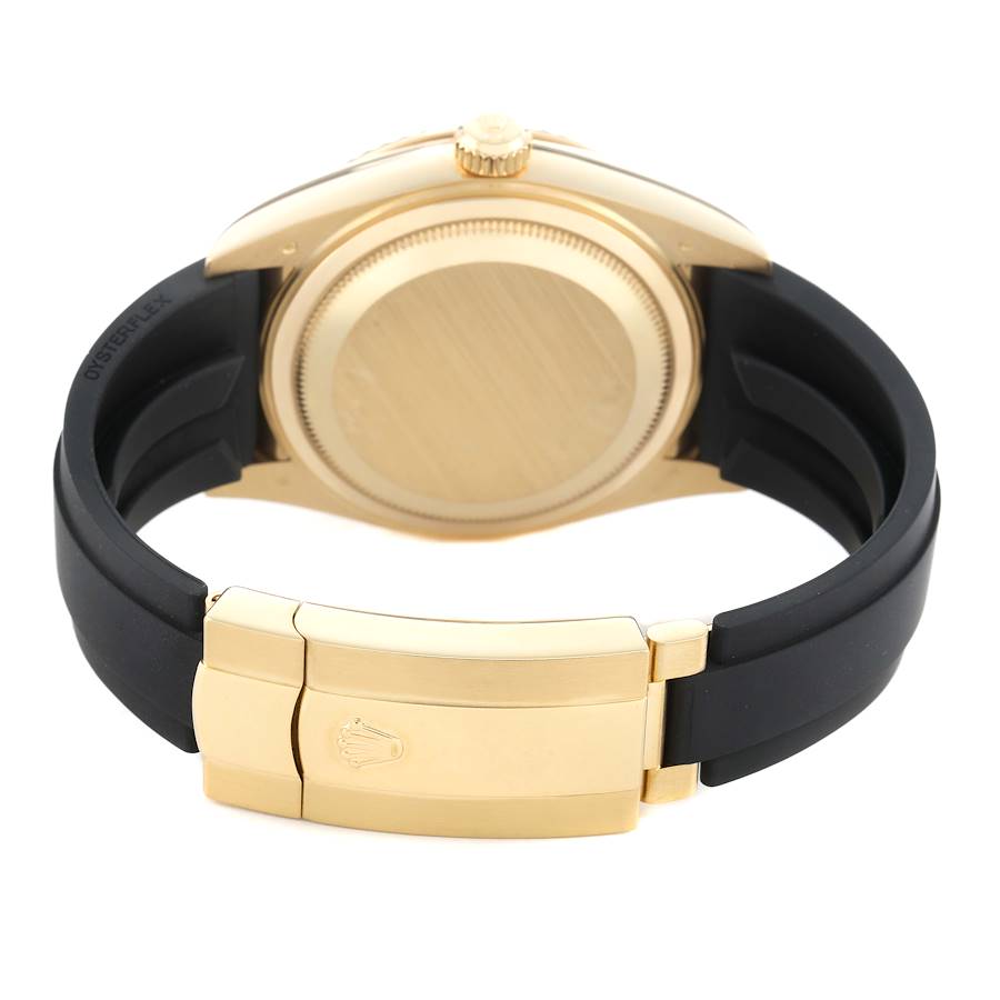 Sky-Dweller Yellow Gold Black Dial Oysterflex Mens Watch 326238 Box Card