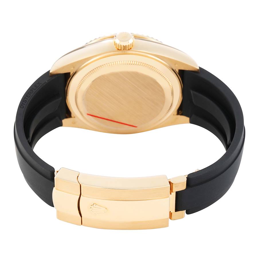 Sky-Dweller Yellow Gold Champagne Dial Oysterflex Mens Watch 326238