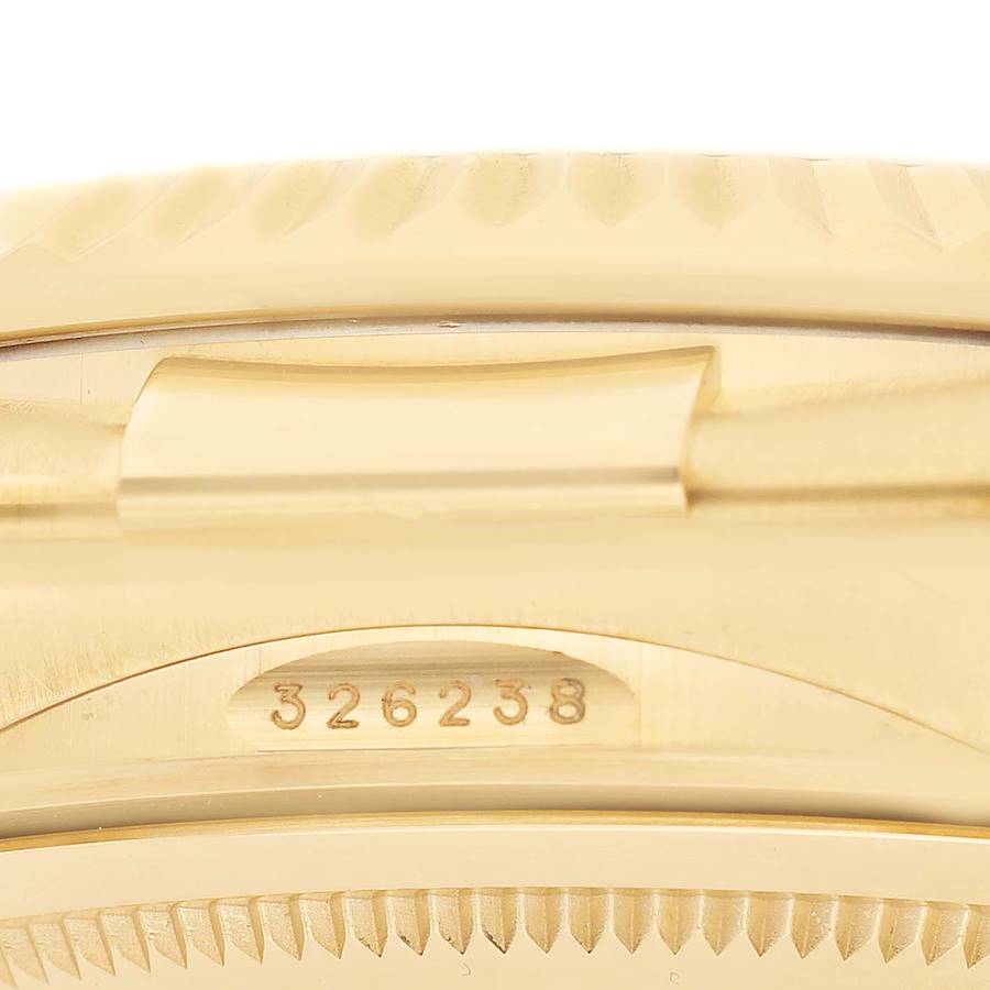 Sky-Dweller Yellow Gold Champagne Dial Oysterflex Mens Watch 326238