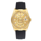 Sky-Dweller Yellow Gold Champagne Dial Oysterflex Mens Watch 336238