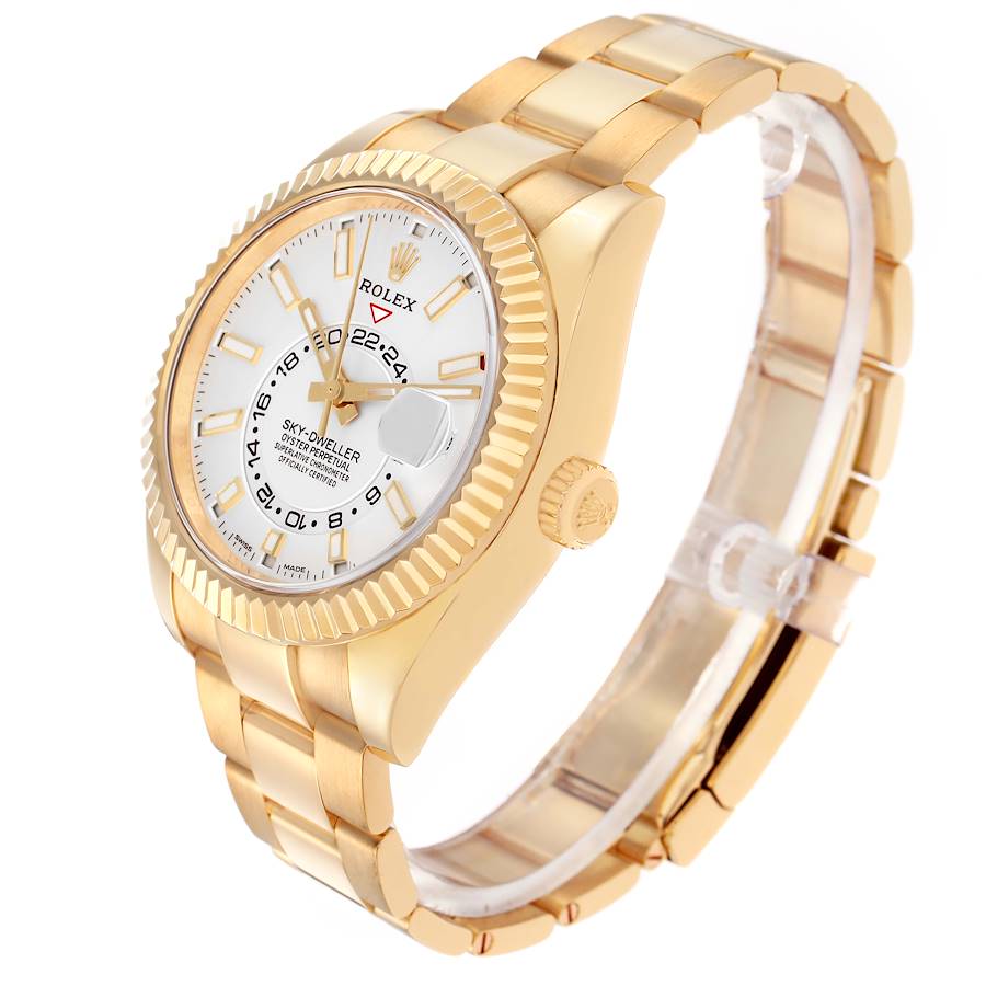 Sky-Dweller Yellow Gold White Dial Automatic Mens Watch 326938