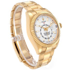 Sky-Dweller Yellow Gold White Dial Automatic Mens Watch 326938