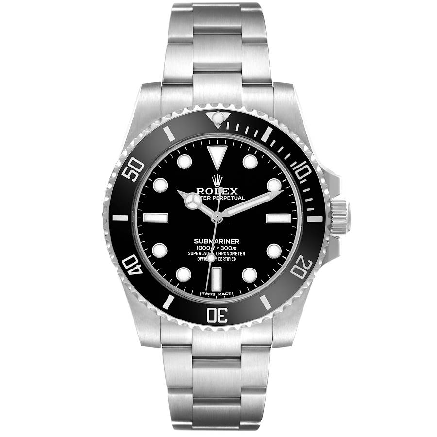 Submariner No Date Steel Ceramic Bezel Mens Watch 114060