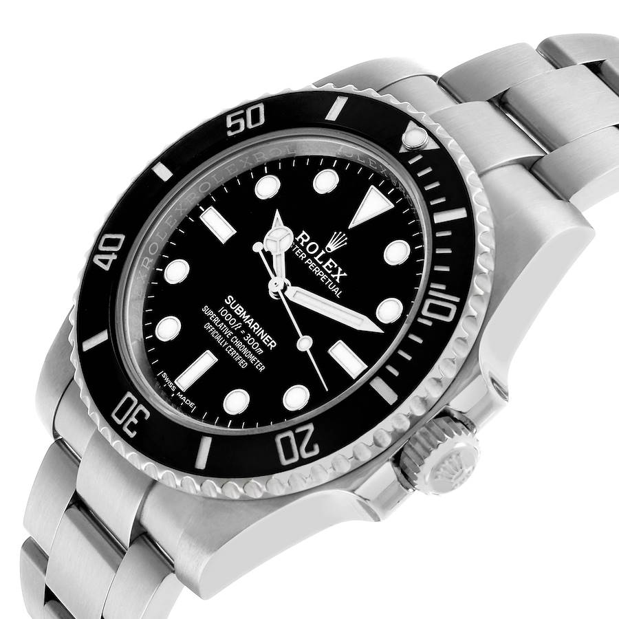 Submariner No Date Steel Ceramic Bezel Mens Watch 114060