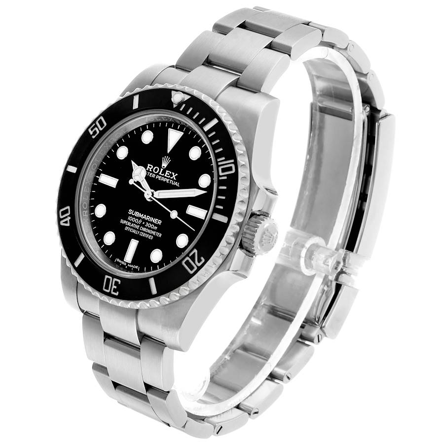 Submariner No Date Steel Ceramic Bezel Mens Watch 114060