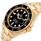 Submariner Yellow Gold Black Dial Bezel Mens Watch 126618