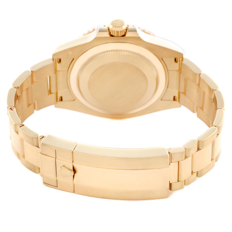Submariner Yellow Gold Black Dial Bezel Mens Watch 126618