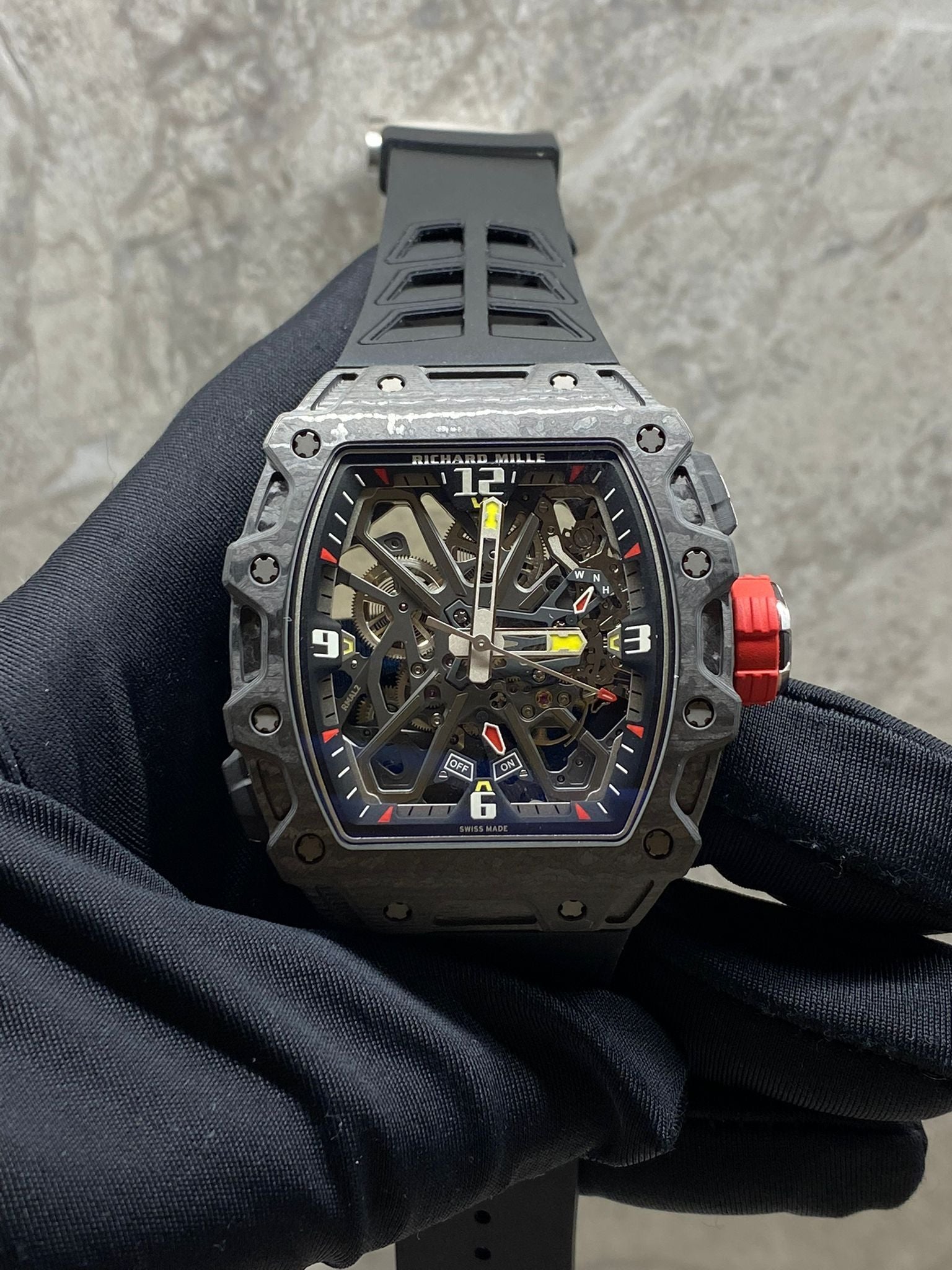 Automatic Winding Rafael Nadal Black Carbon & Quartz TPT RM 35-03 - BRAND NEW